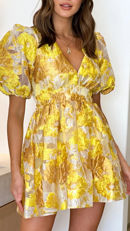Abel Mini Dress Yellow