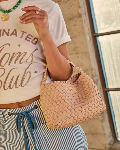 Fiah Textured Woven Vegan Leather Bag
