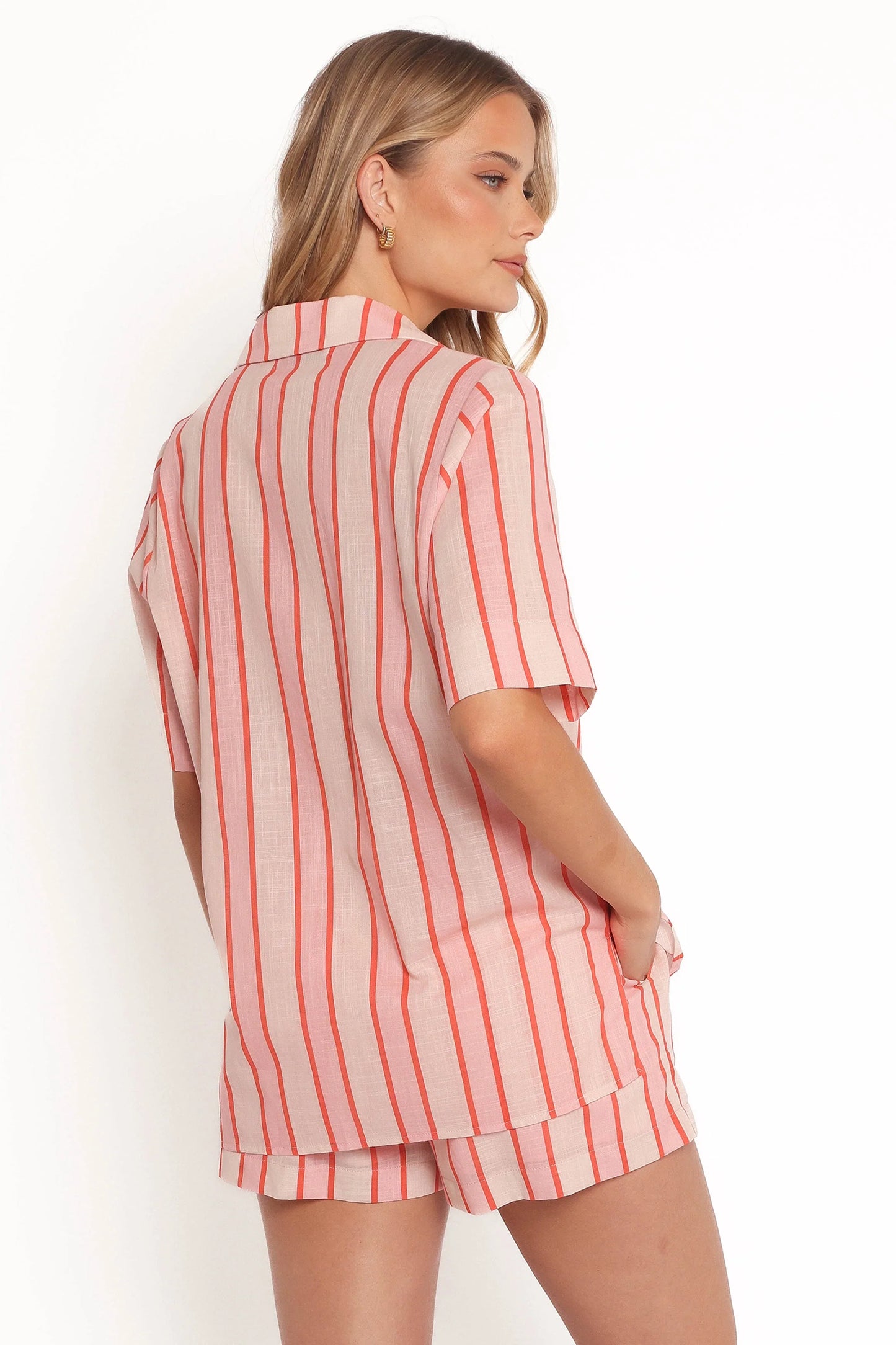 Aaliyah Shorts Pink Stripe
