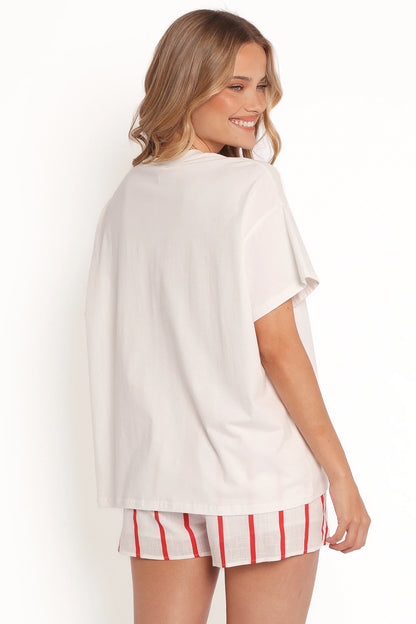 Aperitivo Tee Set White Red Aperitivo