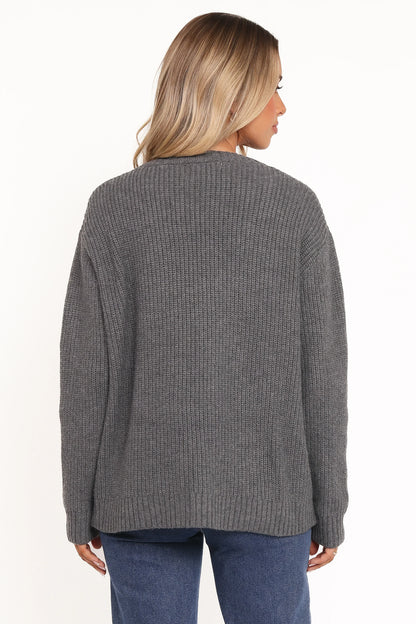 Hammond Tie Up Cardigan Grey