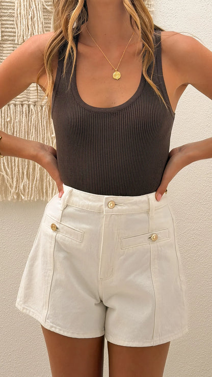 Rollas Mirage Short White Gold
