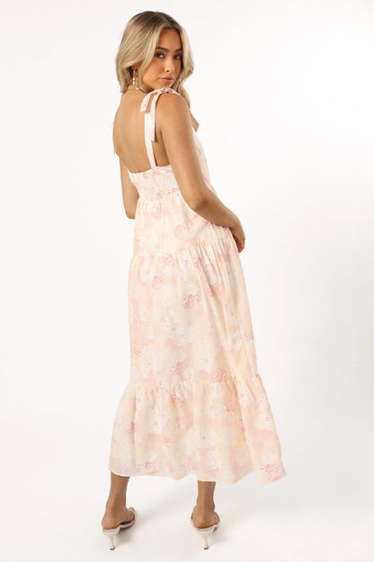 Andi Midi Dress Pink White Floral