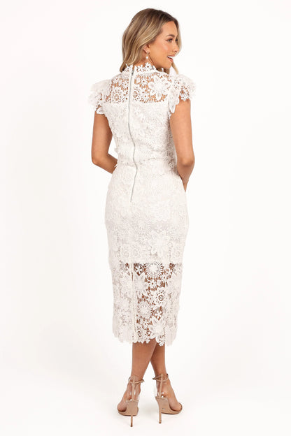 Becca Midi Dress White