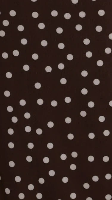 Janika Maxi Skirt Chocolate White Polka Dot