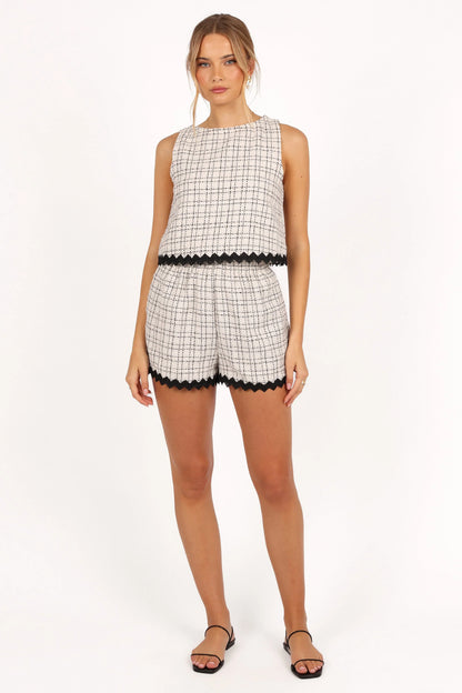 Elea Top Black White
