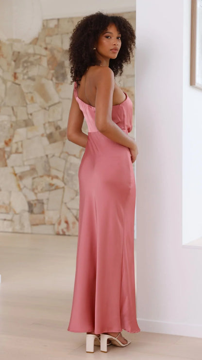 Greta Maxi Dress Baked Rose