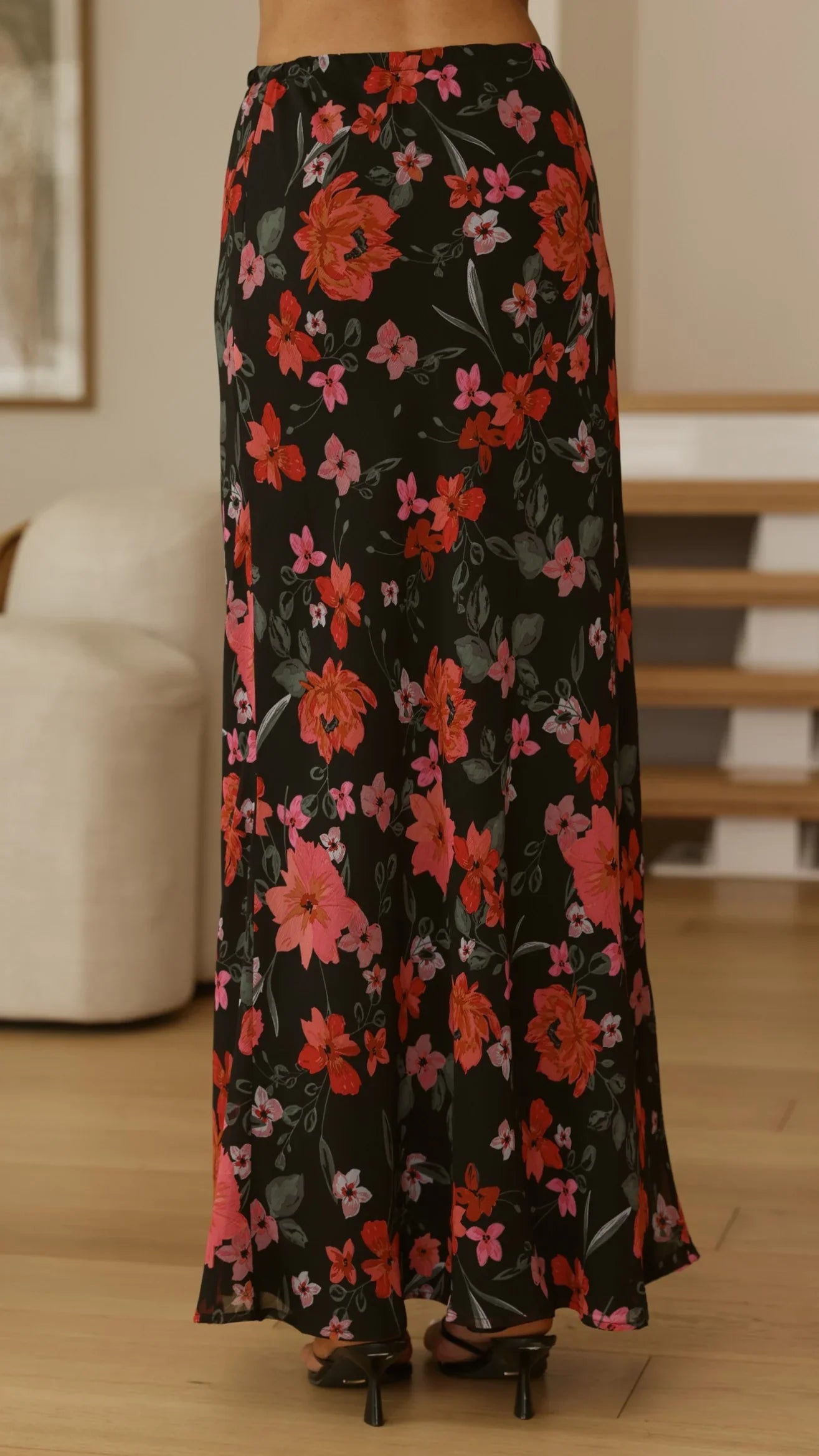 Flo Maxi Skirt Dark Floral