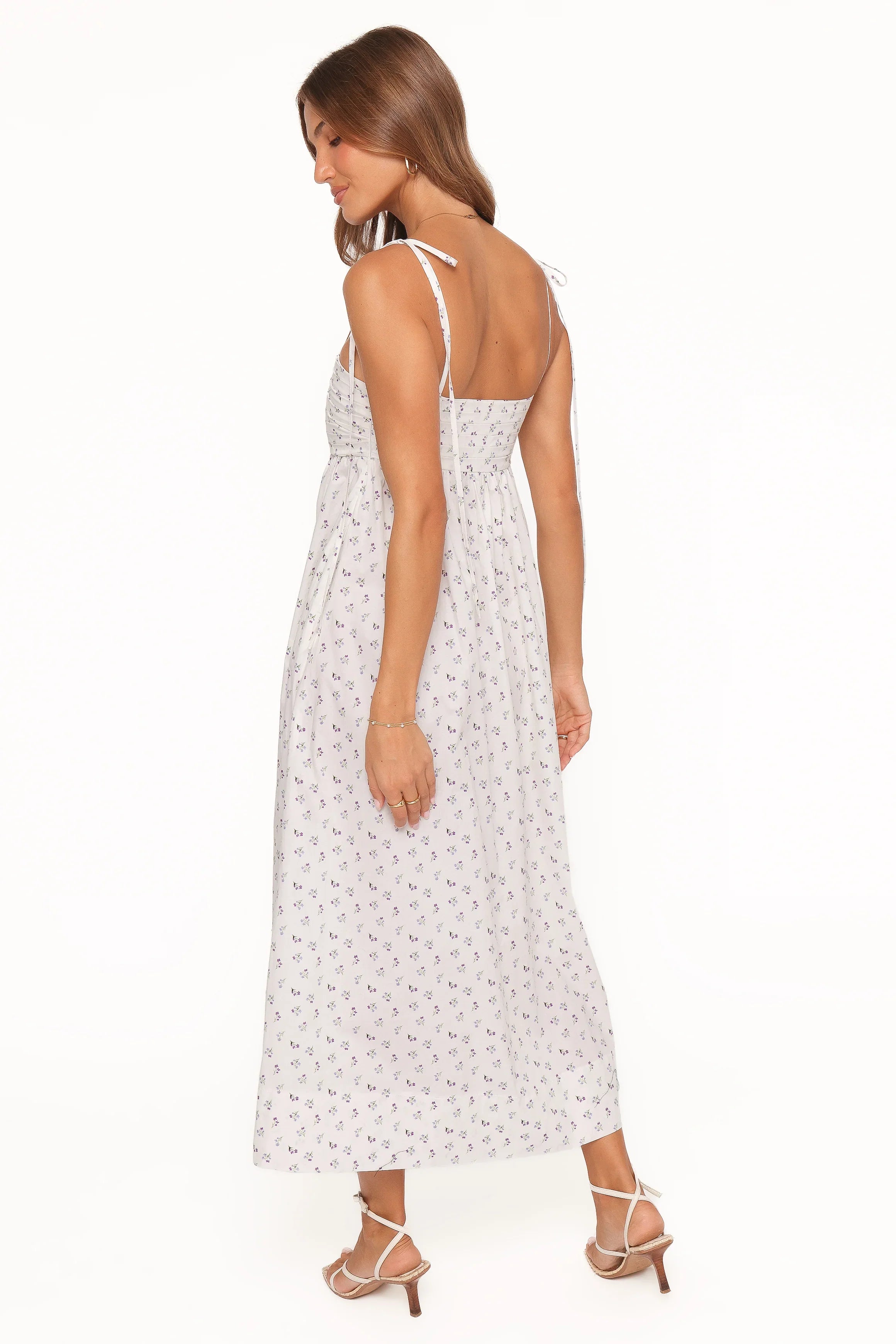 Ashtyn Maxi Dress Purple Ditsy Floral