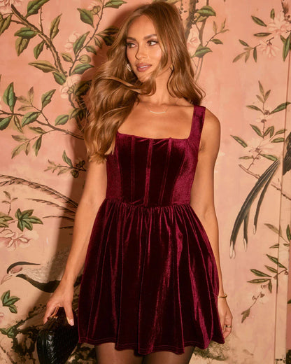 Moonlit Manor Velvet Mini Dress