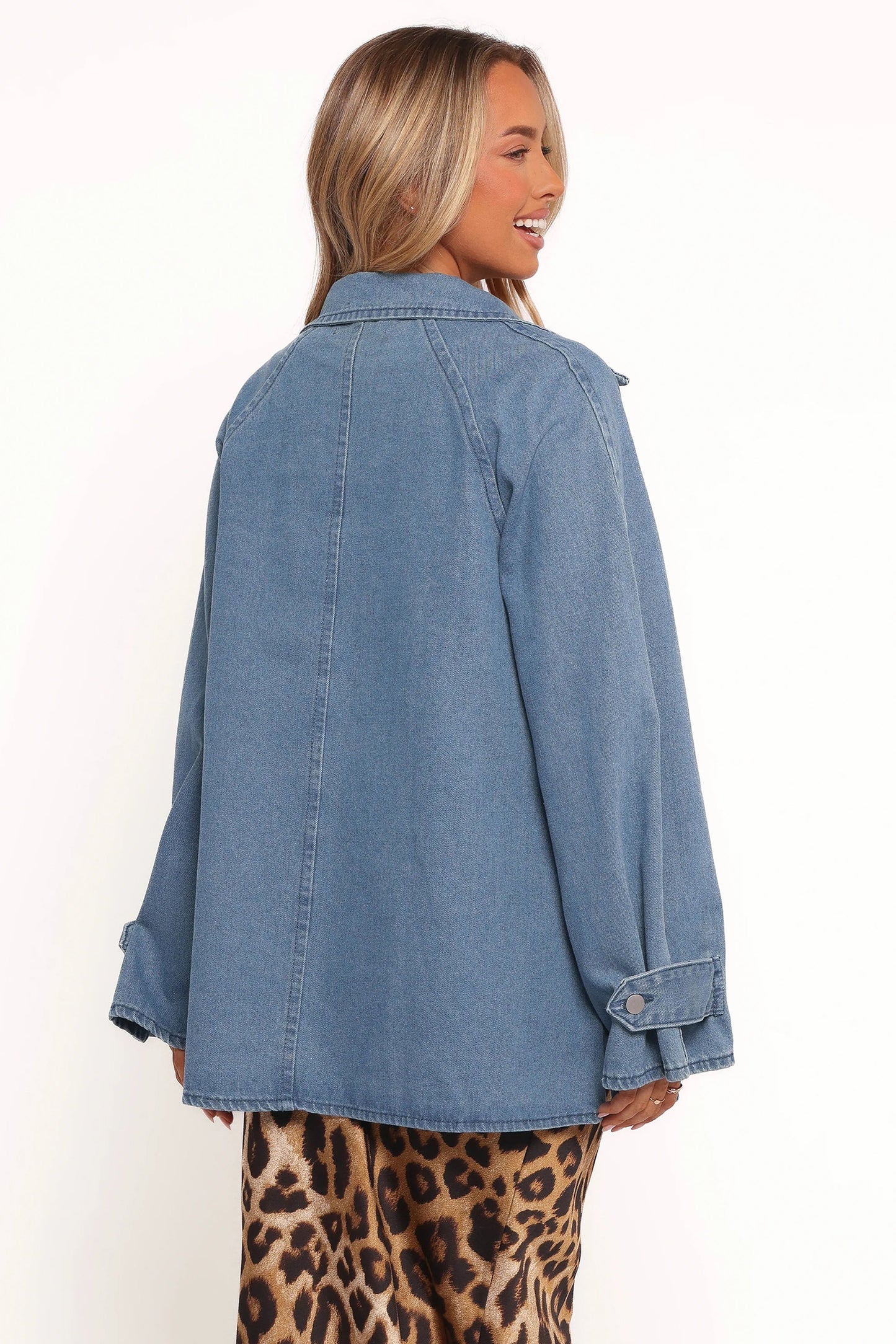 Novan Oversized Shacket Denim