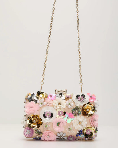 Like Wildflowers Floral Embroidered Clutch