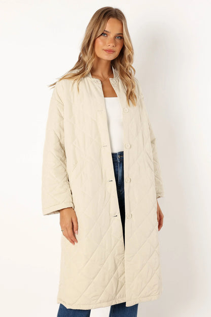 Clea Quilted Jacket Bone