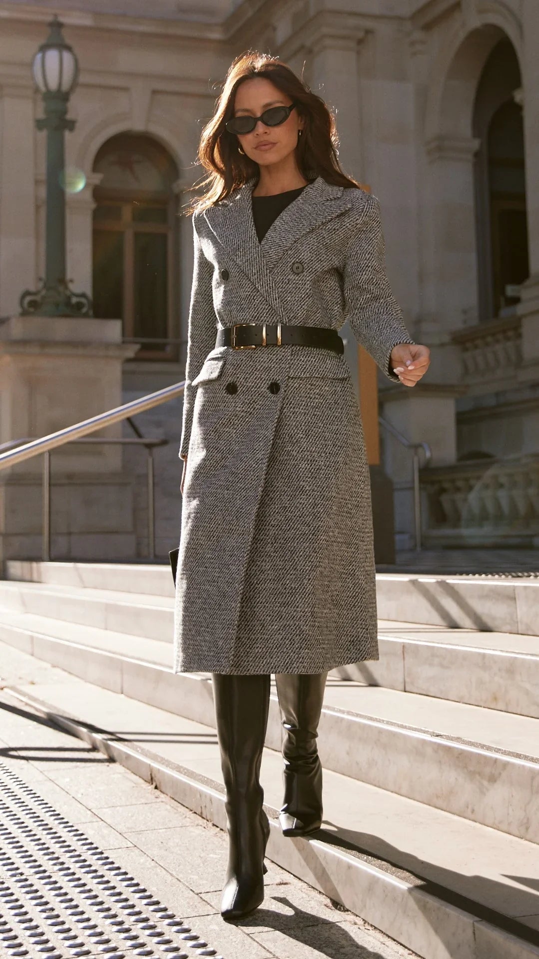 Jayla Longline Coat Grey