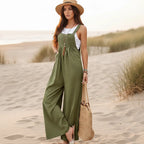 Boho Casual Flare Leg Jumpsuit Overalls