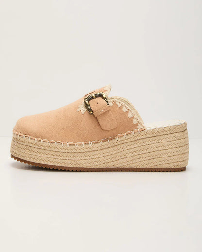 Esme Suede Platform Mule
