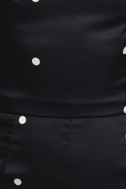 Bentley Halterneck Jumpsuit Black Polka Dot
