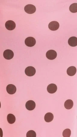 Kya Maxi Dress Pink Brown Polka