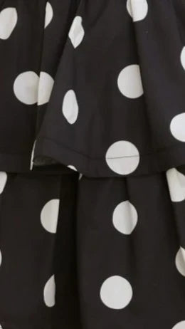 Matilda Mini Dress Black White Polka