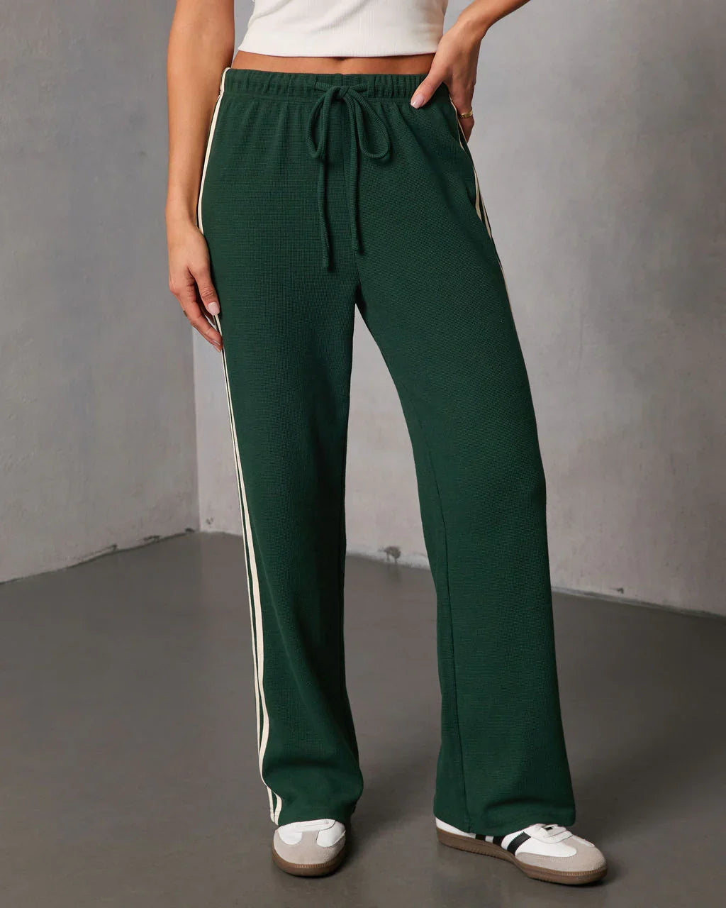 Quiet Day Striped Straight Leg Sweatpants