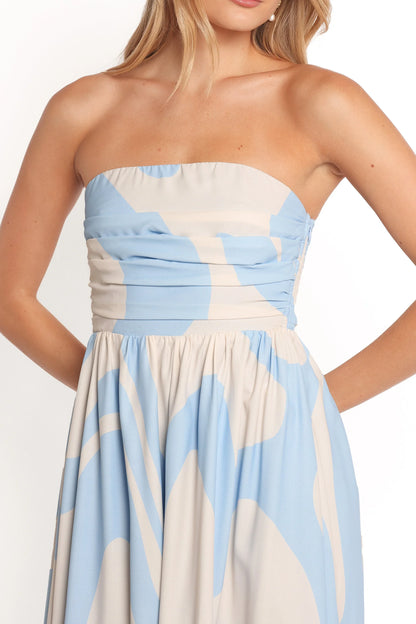 Nesta Maxi Dress Blue Cream