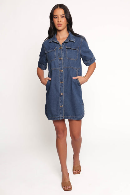 Fleming Shirt Mini Dress Denim