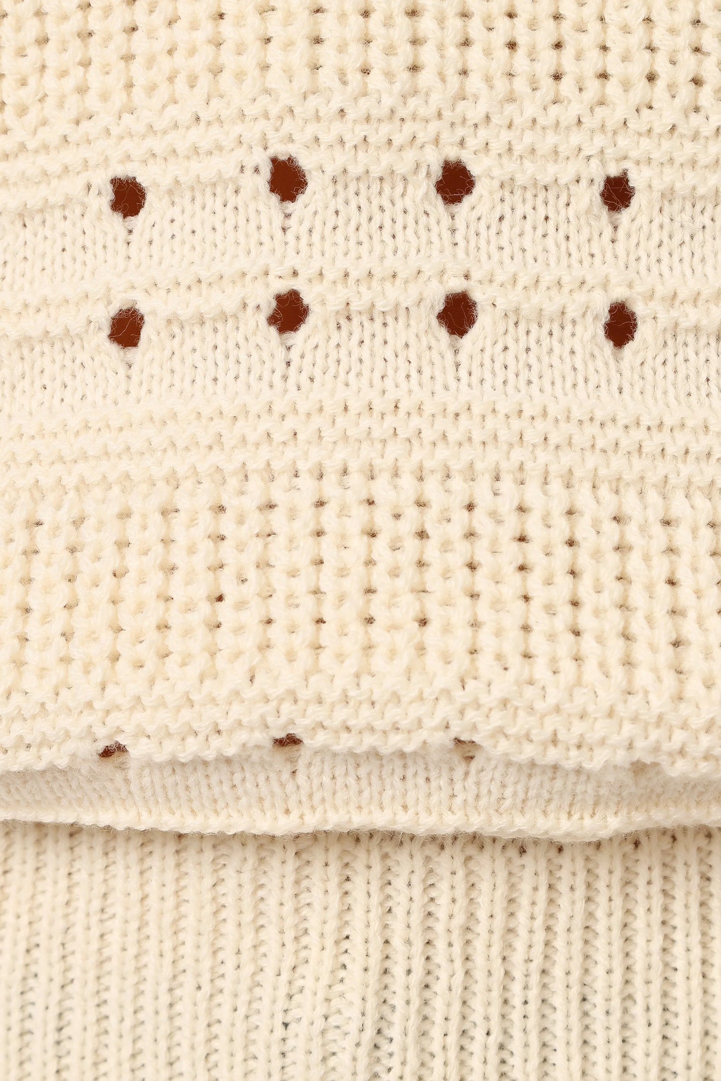 Watton Stripe Knit Sweater Cream