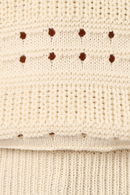 Watton Stripe Knit Sweater Cream