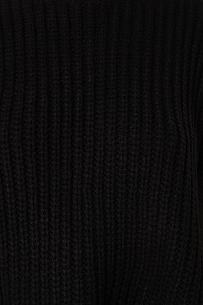 Arlette Textured Knit Sweater Black