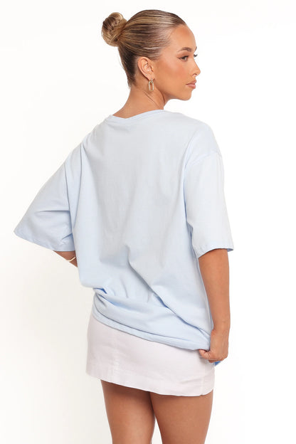 Mia Graphic Tee Blue Soleil