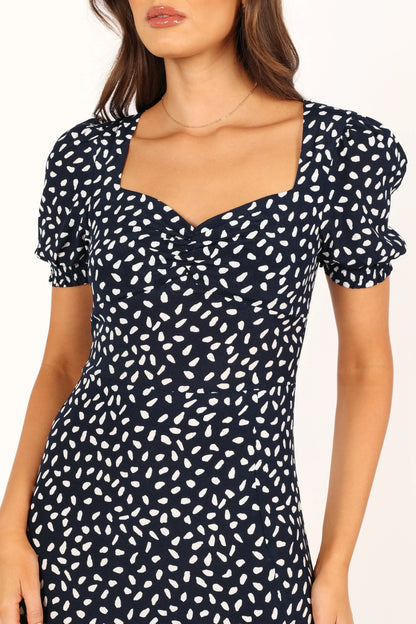Franklin Dress Navy Print