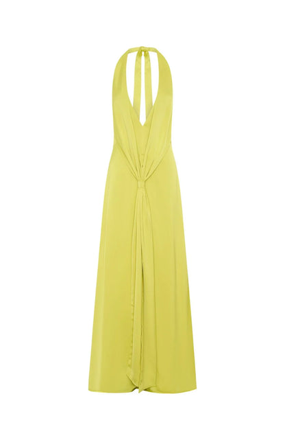 Delicate Delight Maxi Dress Chartreuse