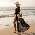 Sheer Lace Kaftan Cover Up