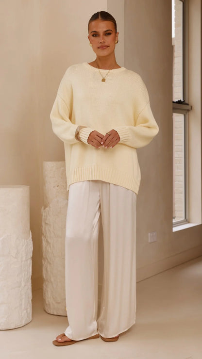 Dara Knitted Sweater Butter Yellow