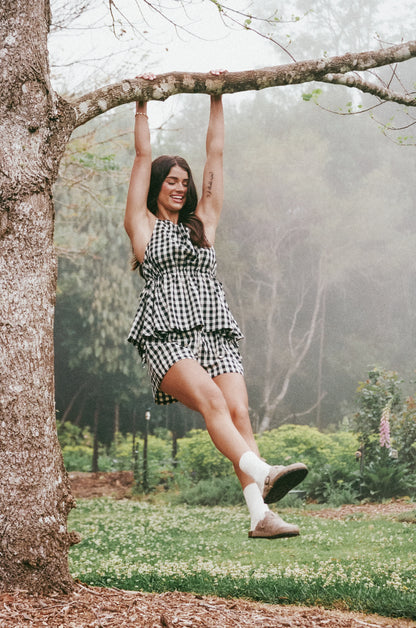 Rory Top Black Gingham