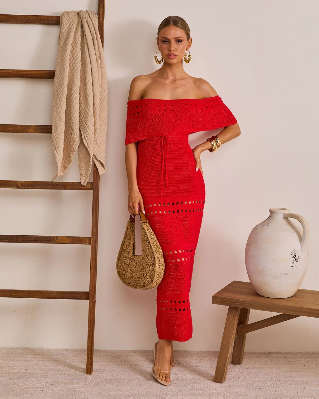 Siena Sun Strapless Knit Maxi Dress