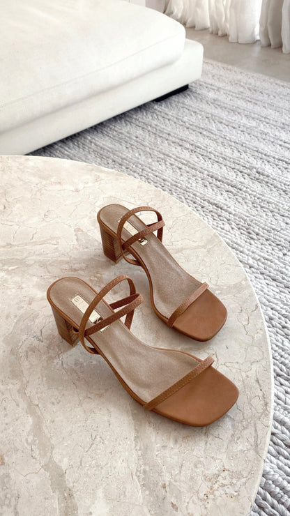Balton Mule Heel Sugar Brown Natural
