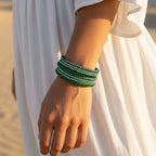 Leather Rhinestone Bracelet