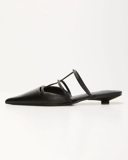 Corie Caged Leather Stud Flats
