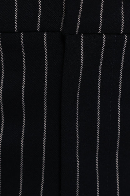 Ellory Midi Skirt Navy Pinstripe