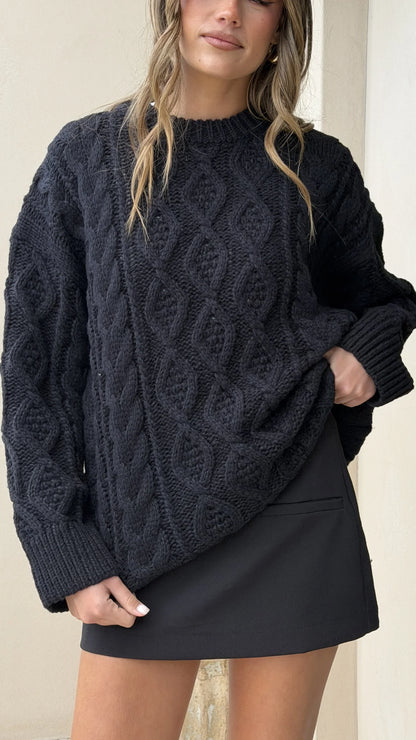 Valentina Knit Sweater Black