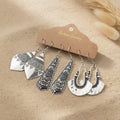 Silver Vintage Drop Earring Set