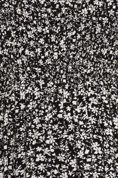 Agatha Midi Dress Black Floral