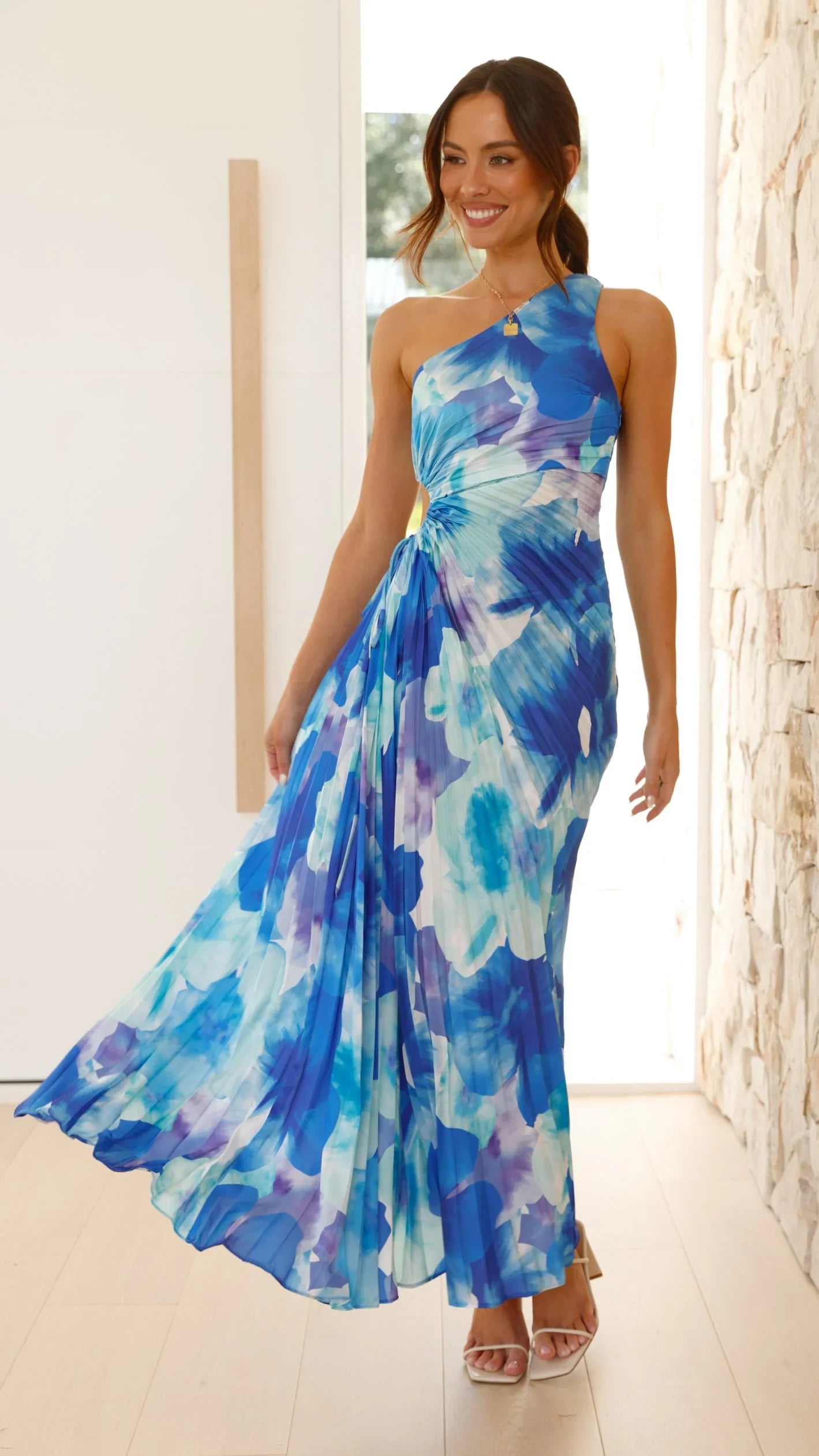 Laken Maxi Dress Blue Floral