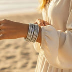 Leather Rhinestone Bracelet
