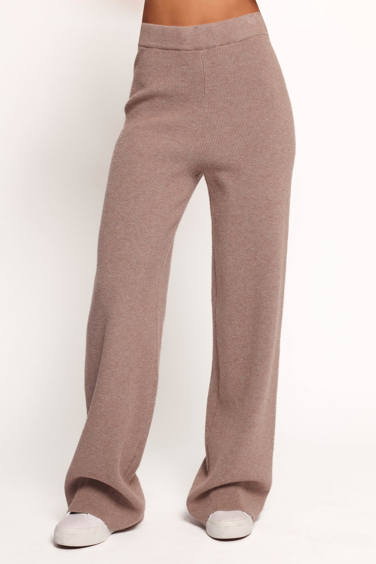 Ellory Knitted Pant Set Taupe Marle