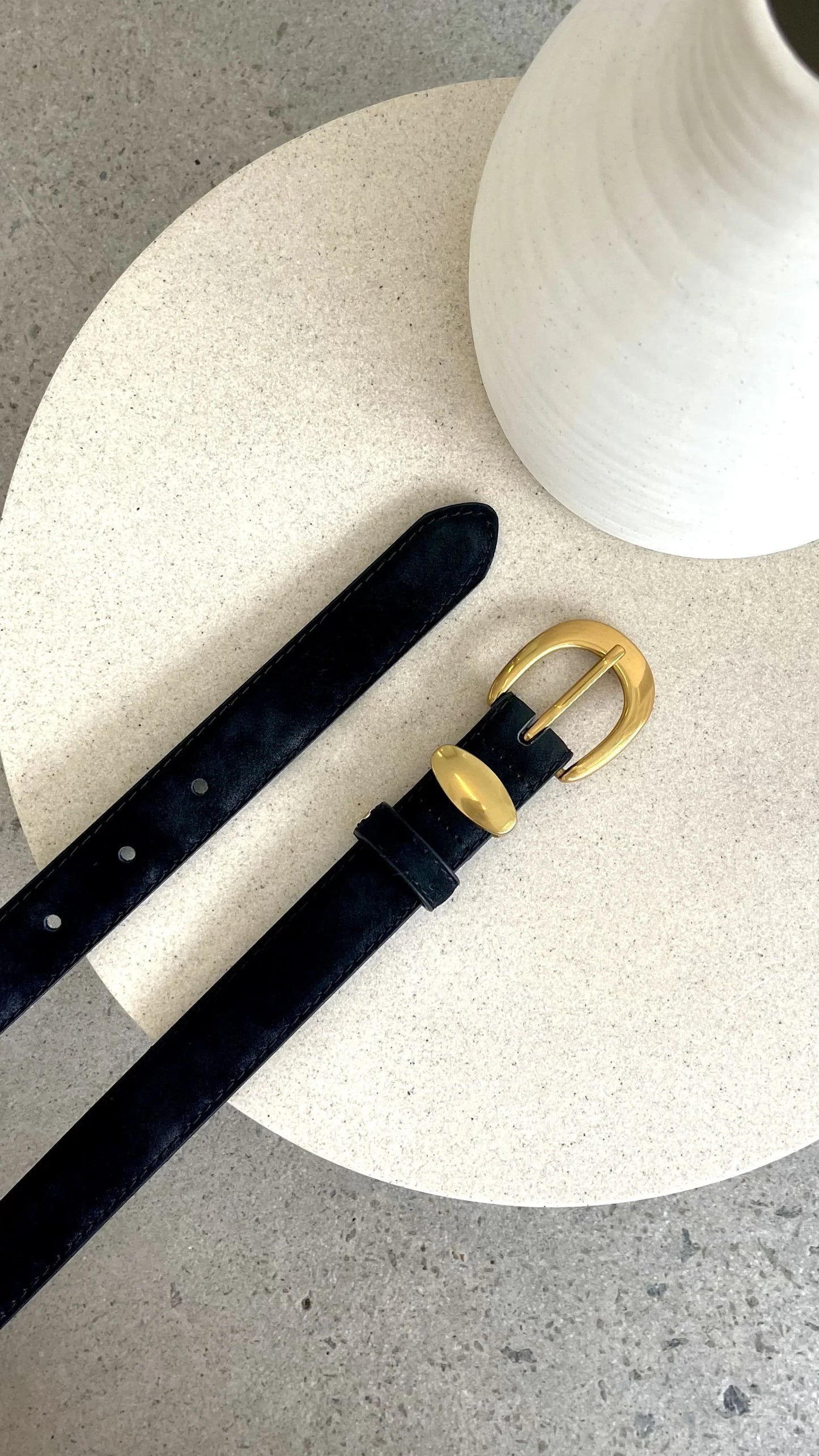 Maya Leather Belt Black
