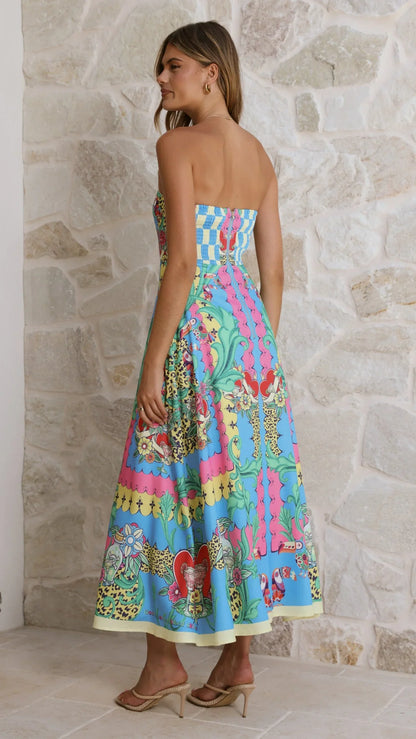 Azure Maxi Dress Tropical Rio