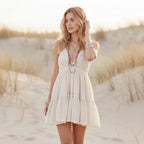 Boho Halter Backless Mini Dress