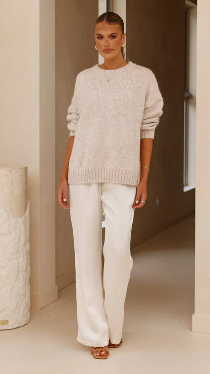 Mila Knit Jumper Oatmeal
